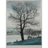 'Greasbrough Dusk', limited edition etching no.