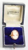 Cameo ring tested to 9ct (cameo 2cm x 1.5cm) Condition Report <a href='//www.