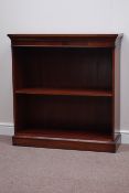 Bradley reproduction mahogany open bookcase, two adjustable shelves, W97cm, H101cm,
