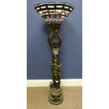 Tiffany style figural floor lamp,