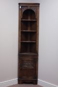 Medium oak narrow corner cabinet, W46cm, H176cm Condition Report <a href='//www.