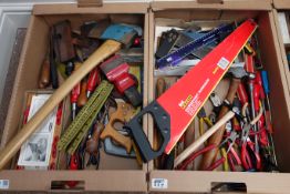Quantity of various tools including - screwdrivers, saws, plyers, hammers etc...