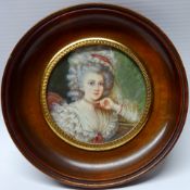 Circular Portrait of a Lady, 19th/20th century on ivory 7.
