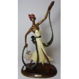 'Santini' Capodimonte figure of an elegant lady H46.