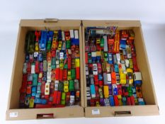 Collection of unboxed Matchbox model cars etc in two boxes Condition Report <a