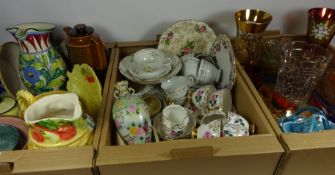 Elizabeth Radford pottery bowl, Maling bowl, stick stand and jardiniere,