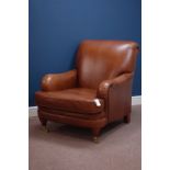 Marks & Spencer Home 'Howard & Co' style armchair upholstered in tan leather,