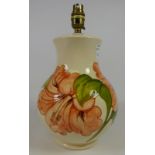 Moorcroft Hibiscus pattern table lamp H.