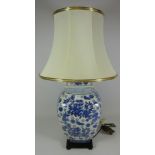 Chinese style blue and white table lamp (This item is PAT tested - 5 day warranty from date of