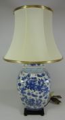 Chinese style blue and white table lamp (This item is PAT tested - 5 day warranty from date of