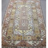 Turkish geometric pattern rug, 209cm x 307cm Condition Report <a href='//www.