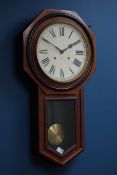 Early 20th century walnut American 'Ansonia' wall hanging clock,