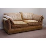 Parker Farr three seat sofa (W225cm), two seat sofa (W170cm), and matching armchair (W120cm),