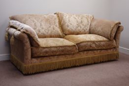 Parker Farr three seat sofa (W225cm), two seat sofa (W170cm), and matching armchair (W120cm),