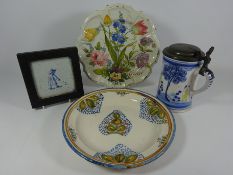 Two 19th/ early 20th Century Delft type plates,