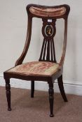 Edwardian inlaid mahogany boudoir chair Condition Report <a href='//www.
