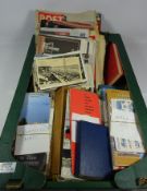 Collection of Ordnance Survey and other maps, Vintage postcards, commemorative newspapers,