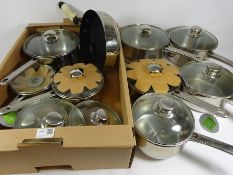 Viners 9 pan set with additional lids,