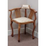 Edwardian inlaid mahogany corner chair Condition Report <a href='//www.