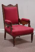 Edwardian walnut framed upholstered armchair Condition Report <a href='//www.