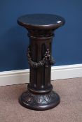 Classical jardiniere stand and a brass and glass two tier coffee table Condition Report