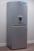 Beko fridge freezer with water dispenser in silver finish,