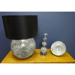 Large table lamp with shade,