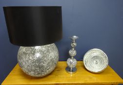 Large table lamp with shade,