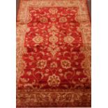 Persian Ziegler style red and gold ground rug,
