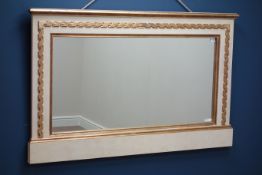 Italian style cream and gilt framed mirror,