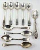Various hallmarked silver spoons approx 6.1oz Condition Report <a href='//www.