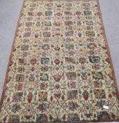 Persian Tabriz interlaced floral design rug,