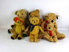 Two Baxter Bears tan plush bears & four other gold plush bears (6) Condition Report