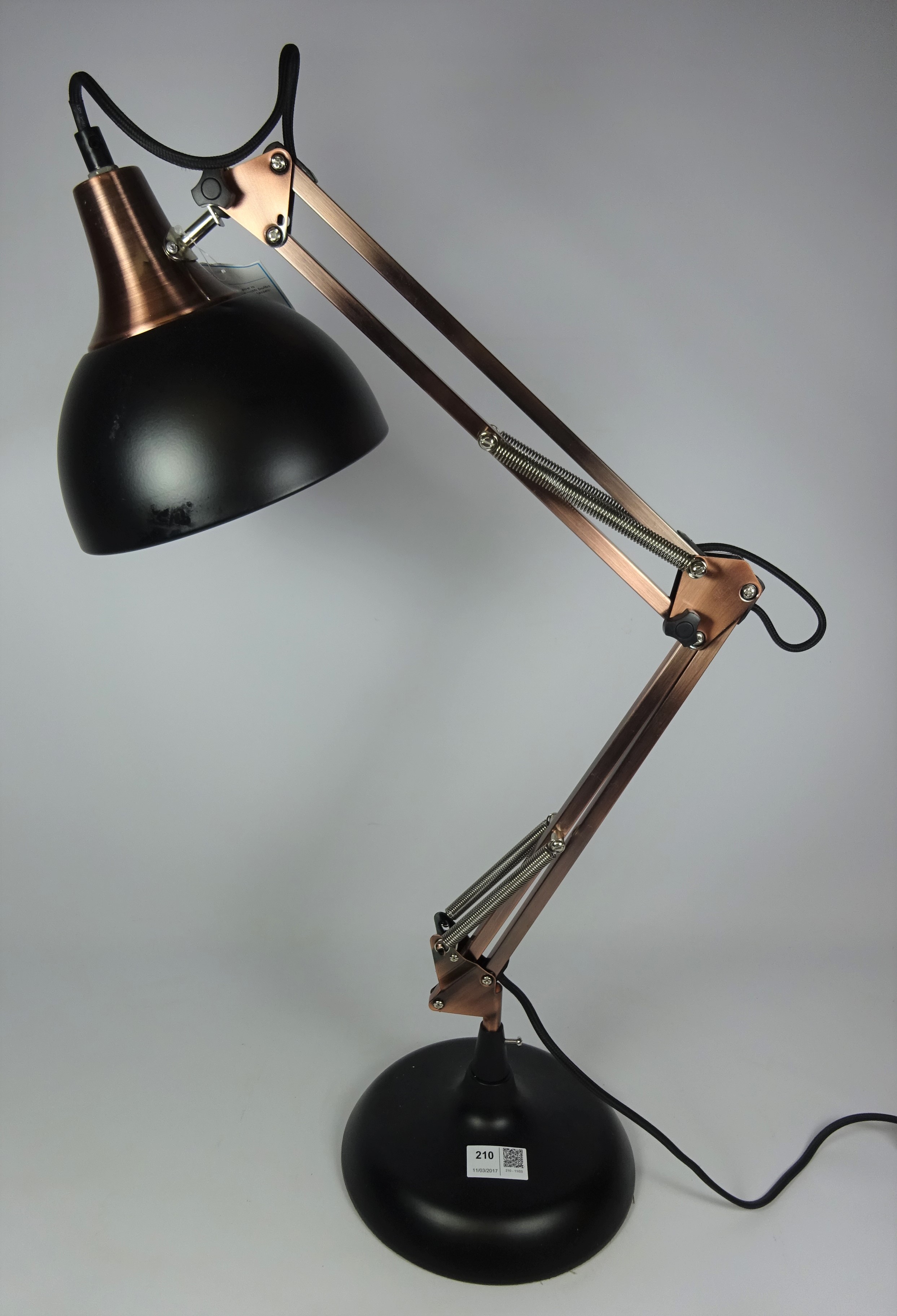 Black and copper finish desk Lamp,