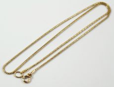 Gold box chain necklace hallmarked 9ct approx.