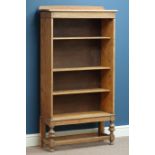 Early 20th century oak bookcase, W76cm, H141cm,