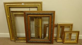 Five gilt frames and a Victorian wooden frame (6) Condition Report <a