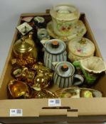 Crown Devon blush ivory pottery, Royal Winton coffee set,