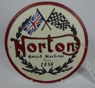 Cast iron reproduction Norton British Machines plaque Condition Report <a