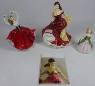 Three Royal Doulton figurines 'Winter Ball',