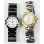 Raymond Weil Parsifal tachymetre stainless steel wristwatch no 2508 and a Raymond Weil Coliscum