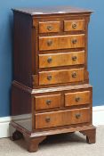 Reproduction mahogany chest on chest, small proportions, W42cm, H76cm,