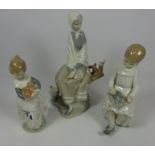 Lladro figure of a seated woman,