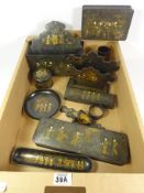 Collection of early 20th Century Japanese lacquer boxes,