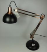 Black and copper finish desk Lamp - matching previous lot,