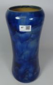 Large Royal Doulton blue slip glaze stoneware vase, impressed marks to base and numbered 6628 H36.