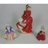 Three Royal Doulton figurines 'Louise',