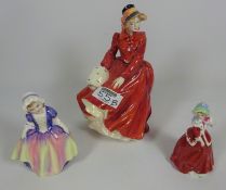 Three Royal Doulton figurines 'Louise',