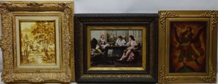 Figures Having Afternoon Tea, 20th century photographic print, Symbol of Justice,