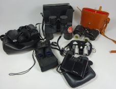 Pair of Tasco 8x20 binoculars, pair of Pentax 7x20 binoculars,